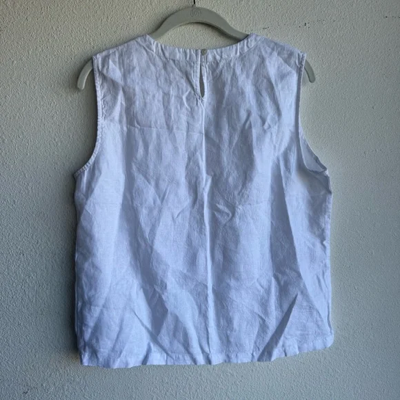 NWT Quince 100% European Linen Tank size M white - Picture 5 of 7